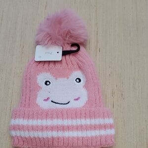 Pink Frog Face Kids Hat